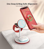 XooFly 3 in 1 Magnetic Wireless Charging Station for Apple Devices,15W - Image 2