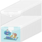 Sooez 50 Pack Plastic Envelopes Poly Envelopes, Clear Document Folders by Sooez