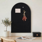 MotiMind Arched Felt Bulletin Board 35" x 24" Felt Wall Panels Large Arch Pin Cork Board No Drill Frameless Wall Tiles with 20 Gold Pins for Back to School Office Photo Display Home Decor(Black) by MotiMind