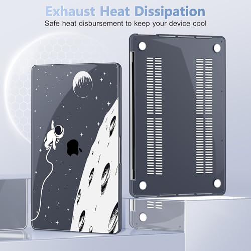 May Chen Compatible with MacBook Pro 16 inch with Touch Bar & Touch ID 2020 2019 Release Model A2141, Plastic Hard Shell Case with Keyboard Cover Skin and Screen Protector, Astronaut Flight - Image 5
