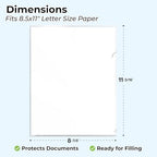 Dunwell Clear Folders for Documents, Plastic 8.5x11 File Sleeves, 36 Pack - Image 2