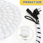 Pangda 25Ft Hydraulic Hose Protector 3/4 Inch Spiral Hose Wrap Cover Clear - Image 2