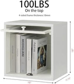 FUSUNBAO Magic DIY Cube Storage Organizer Stackable Cubes for Home Books Clothes Toy-Modular Cubby Storage System-Office Cubical-Bookcase Closet(Pure White-Washed, Glass Door Cube) - Image 3
