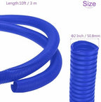 DMiotech 10ft Wire Loom Split Tubing 2 Inch(50.8mm) ID Blue - Image 3