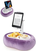 Miledi Tablet Pillow Stand for Bed with Detachable Snack Bowl, Purple by Miledi