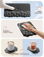 Vaydeer Keyboard Riser and Mouse Pad with Wrist Rest Set, Coaster Included - Image 5