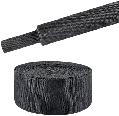 2 in 1 Heat Shrink Braided Sleeving Fabric Tubing 1-3/8"-60FT by Sunnarepoon