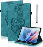 Case for Kindle Fire HD 10 &10 Plus Tablet (13th/11th Generation, 2023/2021 Release) 10.1", Embossed PU Leather Folio Shockproof Stand Cover Case with Card Slots for Fire HD 10 2023, Green by TUOLISG
