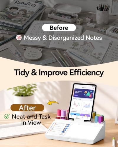 Desk Organizer Dry Erase Desktop Whiteboard with Storage, to Do List Board - Image 5