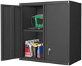 28" H Garage Storage Cabinet, Metal Garage Wall Cabinets with Doors and Shelves, Small Wall Mount Cabinet for Kitchen, Garage, Laundry Room, Pantry, Black by FATIGOSstoragecabinet