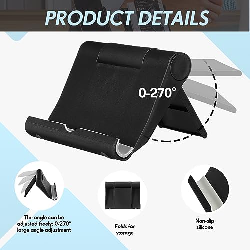 Copkim 100 Pieces Business Card Holder Display Bulk Black Plastic Stand Name Holder Stand Organizer for Desk Office Supplies, Fits 50 Cards - Image 3