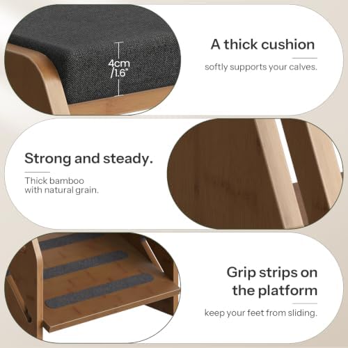 CHOEZON Adjustable Foot Rest Under Desk with Cushion and Non-Slip Design - Image 6