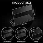 Teling 150 Pcs 3.5x2.5 Mini Acrylic Sign Holder Slant Back Display Stands - Image 3