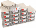 16 Pack Stackable Desk Organizer Drawers for Craft Storage Gray by LEADLOONG