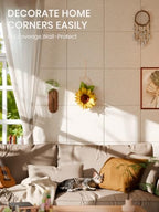 Bumusty 48"x 36" Large Felt Bulletin Board Tiles, Oatmeal - Image 4