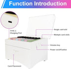 Piano Desk Calendar 2027 with Acrylic Dust Cover – Playable Mini Piano Calendar with 52 Weekly Music Scores, 27 Cards Gift for Swift Fans & Desktop Decor – White - Image 3