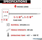 Kable Kontrol Write-On Flag Identification Zip Ties 6 Inch 5000 Pcs – Red - Image 2