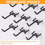Shimeyao 200 Pcs Peg Board Hooks Stainless Steel Pegs,2.8 Inch,Black - Image 5