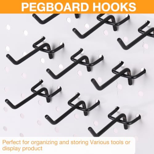 Shimeyao 200 Pcs Peg Board Hooks Stainless Steel Pegs,2.8 Inch,Black - Image 5