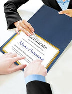 GNL Certificate Holders - 100 Packs Blue Diploma Holders, Certificate Covers with Gold Foil Border, for Letter Size 8.5 x 11 Award Certificate Paper and Documents - Image 5