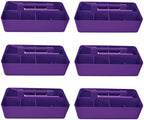 -Large Portable Caddy, DIY Dividers, 8 Compartments, School Office Supplies Home Business Organizer Portable Basket with Handle Made in USA (6 PACK, Royal Purple) by EnjoyOrganizer