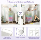 GIANTEX 10 Drawer Storage Cart, Rolling Craft Cart w/Metal Tabletop - Image 5