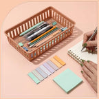 Wenqik Set of 12 Small Plastic Baskets for Organizing, Brown - Image 6