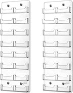 Lincia 2 Pcs Acrylic Business Card Holder, 59.5x20cm, 16 Pockets Vertical by Lincia