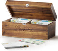 Tidita Large Wooden Recipe Box with Recipe Cards & Dividers (Walnut color) by TIDITA