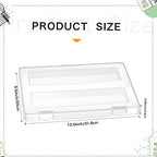 Outus 6 Pieces A4 Plastic File Box, Paper Photo Clear Storage Case - Image 2