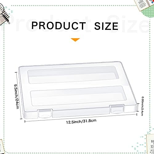 Outus 6 Pieces A4 Plastic File Box, Paper Photo Clear Storage Case - Image 2
