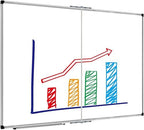 XBoard Magnetic Dry Erase Board 48 x 36 Inch, 4' x 3' Foldable White Board for Wall with Marker Tray, Silver Aluminum Frame Folding Message Presentation Board by XBoard