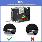 GREENCYCLE TZe-161 36mm 1.4 Laminated Clear Tape Compatible for Brother P-Touch Label Maker Tape TZe161 TZ-161 Black on Clear TZe TZ Label for Ptouch PT-910BT P900W P950W 530 550, 10 Pack - Image 3