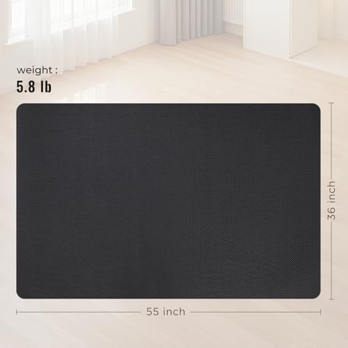 Office Chair Mat for Hard Floors,36"x55" Anti-Slip Waterproof Hardwood Floor Chair Mat,Heavy Duty Floor Protector Rolling Chairs for Home Office(Black) - Image 5