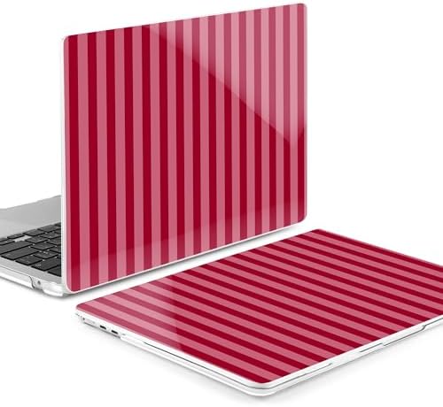 MEEgoodo for M5/M4/M3/M2 MacBook Air 15 inch Case 2026 2025 2024 2023, Case Fit Model (A3448/A3241/A3114/A2941) for MacBook Air 15.3 inch, Red&Pink Stripe - Image 4