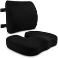 2-in-1 Memory Foam Seat Cushion & Lumbar Support Set | Ergonomic Office Chair Cushion for Tailbone, Sciatica & Help Back Pain Relief | Non-Slip Coccyx Pad, Washable Cover, Adjustable Strap by Unknown