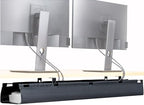 VIVO Black Screw-on 47 in Fabric Cable Management Tray, DESK-AC47F-S by VIVO