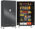 GAIOUS 79” Tall Metal Garage Storage Cabinet with Lock, Steel Tool Cabinet by GAIOUS