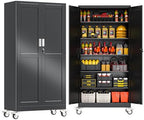 GAIOUS 79” Tall Metal Garage Storage Cabinet with Lock, Steel Tool Cabinet by GAIOUS