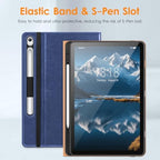 DTTO Leather Case for Galaxy Tab S10 Lite / S10 FE / S9 FE, Navy Blue - Image 4