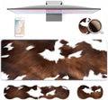 4 in 1 Ergonomic Keyboard Wrist Rest & Mouse Pad Wrist Rest Set, Large XXL Gaming Desk Mat 31.5"x 11.8" with Non-Slip Base, Memory Foam for Home Office Study Gaming, Brown Black Cow Print by Unknown
