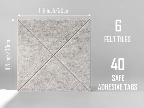 Cork Board 24 x36 Alternative - 6 Pack Felt Wall Tiles with Safe Removable Adhesive Tabs, Cork Boards for Walls Cork Board for Home Office Pin Board Tack Board - Barista - Image 2