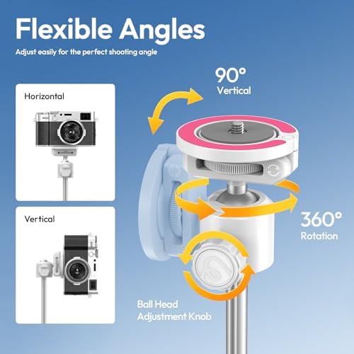 ULANZI MT44M Auto Open Magnetic Phone Tripod, 59" Selfie Stick with Remote - Image 5