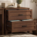 Garvee 2 Drawer Farmhouse Lateral File Cabinet for Home Office, Deep Filing Drawers Fit Legal Letter & A4 Hanging Files, Wide Storage Cabinet with Heavy-Duty Frame & Spacious Top, Retro Brown by Garvee