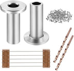 CKE 150 Pack T316 Stainless Steel Protector Sleeves for 1/8" Wire Rope Cable Railing, Marine Grade Protective Sleeves Deck Cable Railing Kit for Wood Posts DIY Balustrade, CR01 by CKE