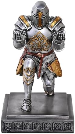 Templar Vanguard Soldier Pen Holder Desk Organizers Crafts as Gifts Silver - Image 4