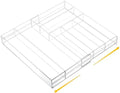 Briwooody Clear Acrylic Drawer Organizer Expandable,7 Compartments,Large by Briwooody