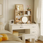 37" Wooden 3-Tier Desktop Bookshelf, Burlywood - Image 3