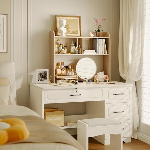 37" Wooden 3-Tier Desktop Bookshelf, Burlywood - Image 3
