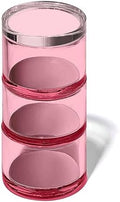 OfficeGoods 3-Tier Stackable Acrylic Holder, Pink with Silver Metal Base by OfficeGoods